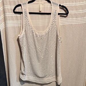 Chic Studded Cream Tank Top